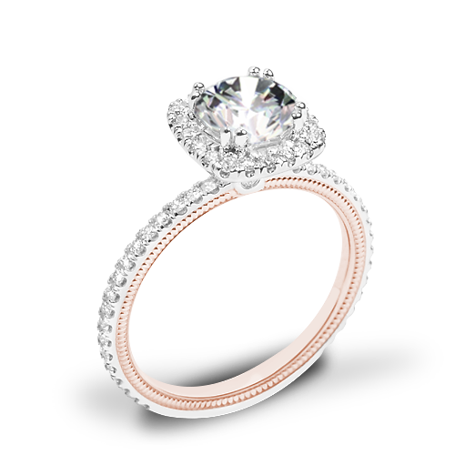 Verragio Tradition TR120HCU Diamond Cushion Halo Engagement Ring