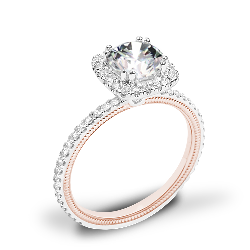 Verragio TR120HCU Diamond Cushion Halo Engagement Ring | 5959