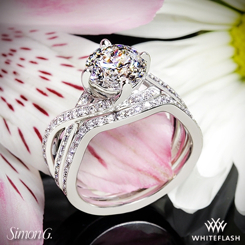 Simon G. MR1394 Fabled Diamond Wedding Set