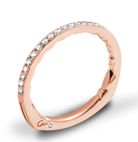 A. Jaffe MRS738Q Art Deco Diamond Wedding Ring
