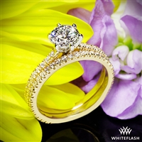 Cathedral French-Set Diamond Wedding Ring Set