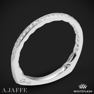 A. Jaffe MRS771Q Art Deco Diamond Wedding Ring
