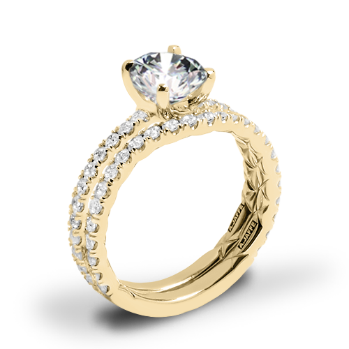 A. Jaffe ME1850Q Classics Diamond Wedding Set