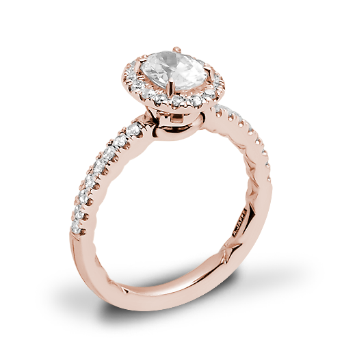 A. Jaffe ME2264Q Pirouette Halo Diamond Engagement Ring