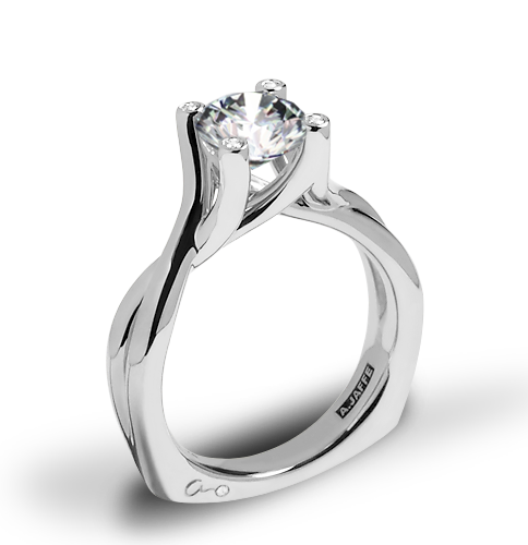 A. Jaffe MES463 Seasons of Love Solitaire Engagement Ring