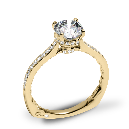 A. Jaffe MES771Q Art Deco Diamond Engagement Ring