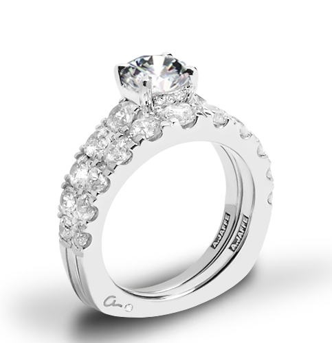 A. Jaffe MES870 Metropolitan Diamond Wedding Set