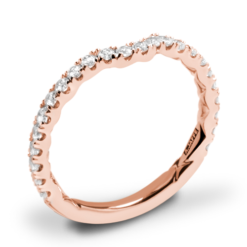 A. Jaffe MR1851Q Art Deco Diamond Wedding Ring