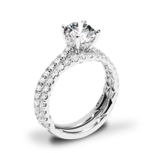 A. Jaffe ME1853Q Classics Diamond Wedding Set