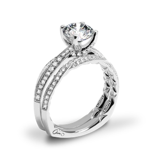A. Jaffe MES740Q Seasons of Love Diamond Wedding Set