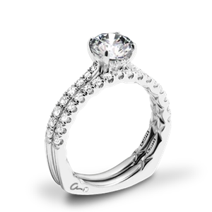 A. Jaffe MES755Q Seasons of Love Diamond Wedding Set