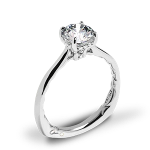 A. Jaffe MES837Q Solitaire Engagement Ring