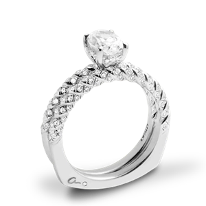 A. Jaffe MES867 Seasons of Love Diamond Wedding Set