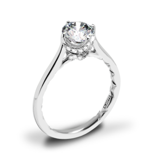 A. Jaffe ME1846Q Art Deco Solitaire Engagement Ring