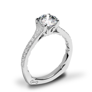A. Jaffe MES738Q Art Deco Diamond Engagement Ring