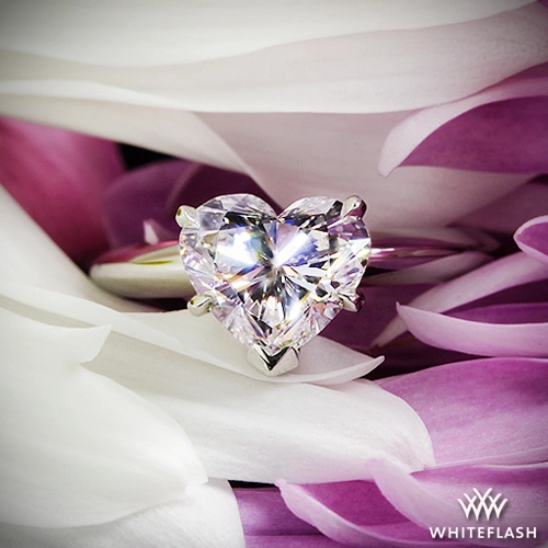 Heart Shaped Diamond in Solitaire Ring
