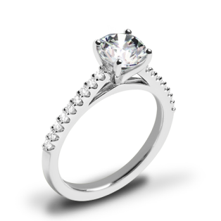 Valoria Cathedral Diamond Engagement Ring