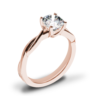 Valoria Flora Twist Solitaire Engagement Ring