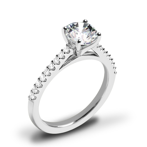 Valoria Cathedral Diamond Engagement Ring