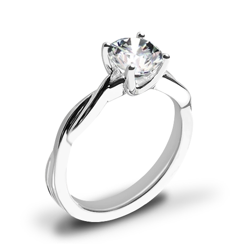 Valoria Flora Twist Solitaire Engagement Ring