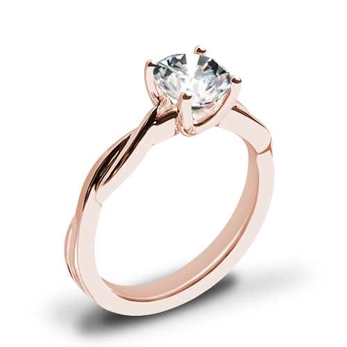 Valoria Flora Twist Solitaire Engagement Ring