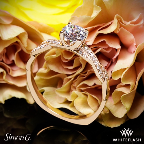 Simon G. MR1498-D Delicate Diamond Engagement Ring