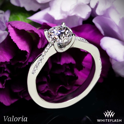 Valoria Flora Twist Diamond Engagement Ring