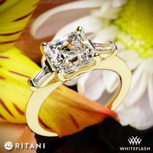 Ritani 1RAZ1013 Tapered Baguette Diamond Ring