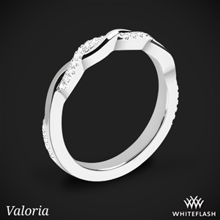 Valoria Flora Twist Matching Diamond Wedding Ring