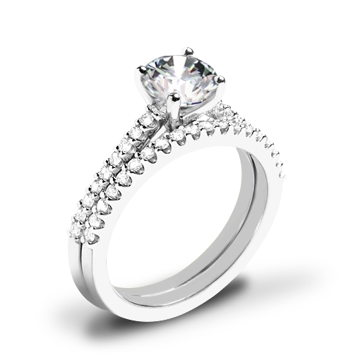 Valoria Cathedral Diamond Wedding Set