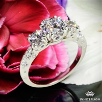 Champagne Petite Petite 3 Stone Engagement Ring 