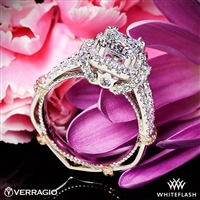 Verragio Parisian DL-117P Dual Claw Halo Diamond Engagement Ring for Princess