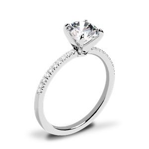 Valoria Micropave Diamond Engagement Ring