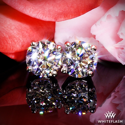 2 ctw 4 prong Diamond Basket Earrings