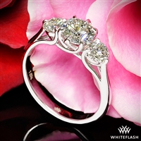 Butterflies Three Stone Engagement Ring