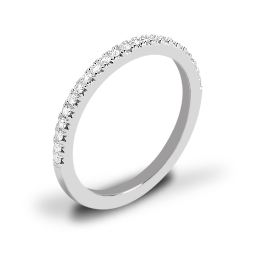 Valoria Petite Pave Diamond Wedding Ring