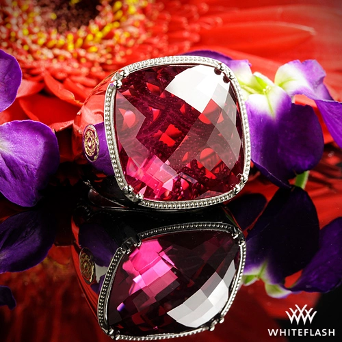 Tacori SR14834 City Lights Clear Quartz over Ruby Red Quartz Ring