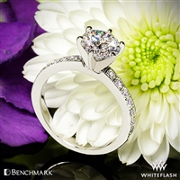 Benchmark Large Pave Diamond Engagement Ring - Whiteflash | 3640