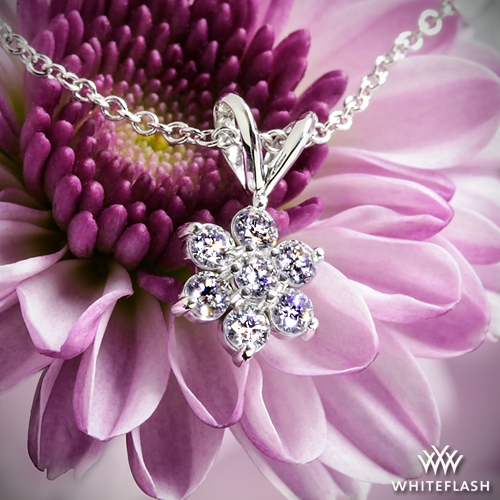 Flower Cluster Diamond Pendant