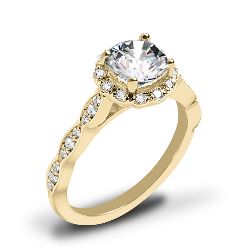 Ritani 1RZ1504 Diamond Halo Engagement Ring