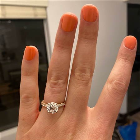 She says it’s the most beautiful ring she’s seen and loves it SO much.