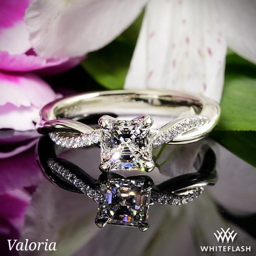 Valoria Flora Twist Diamond Engagement Ring