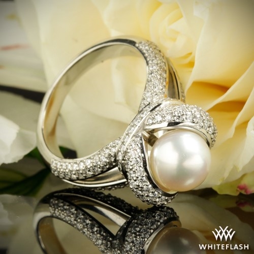 Gaia Pearl and Diamond Right Hand Ring