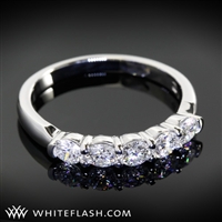 Five-Stone Shared Prong Eternity Diamond Wedding Band