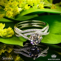 Simon G. MR1394 Fabled Diamond Wedding Set