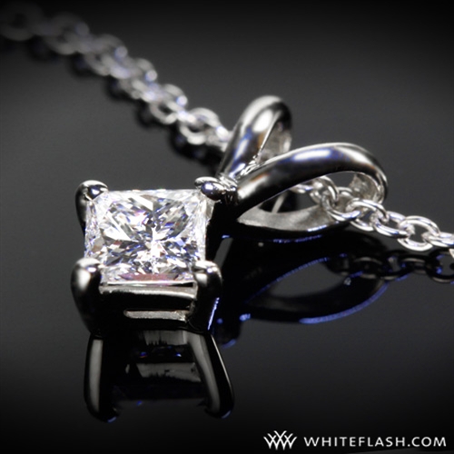 Skeie's Jewelers Princess Cut Diamond Lock Pendant