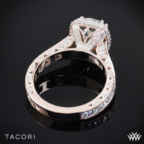 Tacori RoyalT CushionStyle Bloom Diamond Engagement Ring 3077