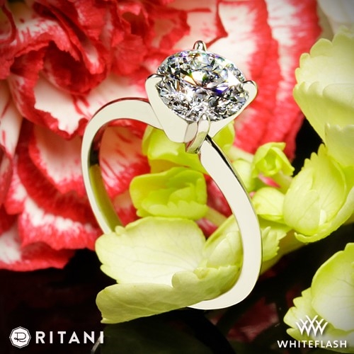 1.51ct set in Ritani 1RZ7286 Engagement Ring