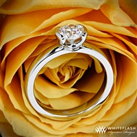 "True Love" Half Bezel Solitaire Engagement Ring