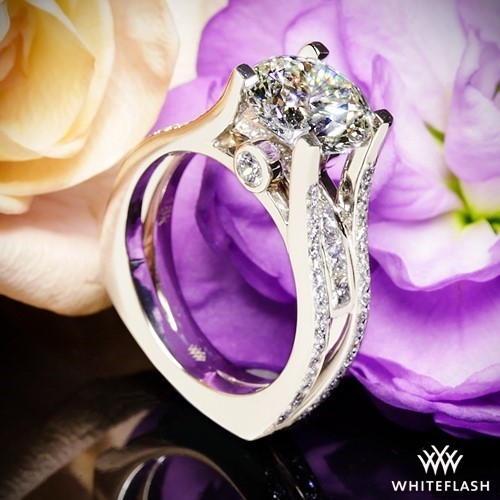 Custom 3-Row Diamond Engagement Ring